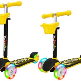 Самокати з світяться колеса: триколісні дитячі самокати з великими колесами для дітей 4-5 років і інші моделі
