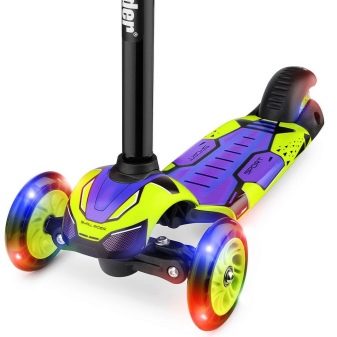 Самокати з світяться колеса: триколісні дитячі самокати з великими колесами для дітей 4-5 років і інші моделі