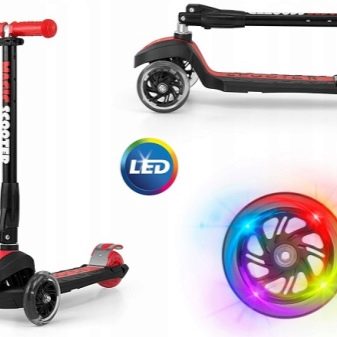 Самокати з світяться колеса: триколісні дитячі самокати з великими колесами для дітей 4-5 років і інші моделі