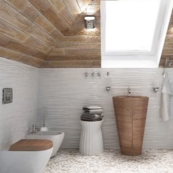 Санвузол у дерев’яному будинку (76 фото): дизайн кімнати в будинку з бруса на дачі, приклади обробки підлоги, схеми вентиляції