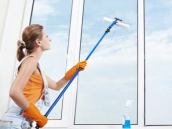 Щітка для миття вікон (34 фото): варіант для чищення з двох сторін, двостороння продукція з телескопічною ручкою, варіанти для миття зовні