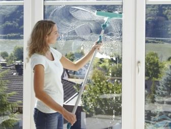 Щітка для миття вікон (34 фото): варіант для чищення з двох сторін, двостороння продукція з телескопічною ручкою, варіанти для миття зовні