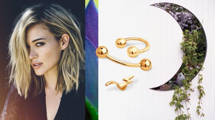 Сережки для пірсингу (94 фото): моделі сережок для вушок, пупка і носа, золоті для мови і губ та інші види