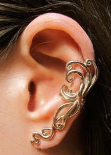 Сережки кафи (87 фото): як носити моделі на всі вухо із золота і срібла, як вони називаються і що це таке, види та відгуки