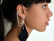 Сережки кафи (87 фото): як носити моделі на всі вухо із золота і срібла, як вони називаються і що це таке, види та відгуки