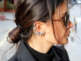 Сережки кафи (87 фото): як носити моделі на всі вухо із золота і срібла, як вони називаються і що це таке, види та відгуки