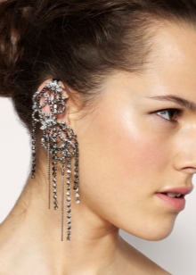 Сережки кафи (87 фото): як носити моделі на всі вухо із золота і срібла, як вони називаються і що це таке, види та відгуки