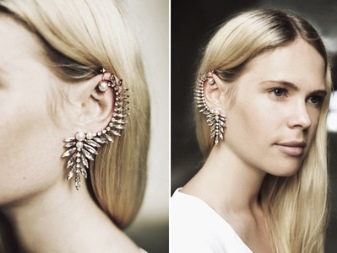 Сережки кафи (87 фото): як носити моделі на всі вухо із золота і срібла, як вони називаються і що це таке, види та відгуки