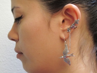 Сережки кафи (87 фото): як носити моделі на всі вухо із золота і срібла, як вони називаються і що це таке, види та відгуки