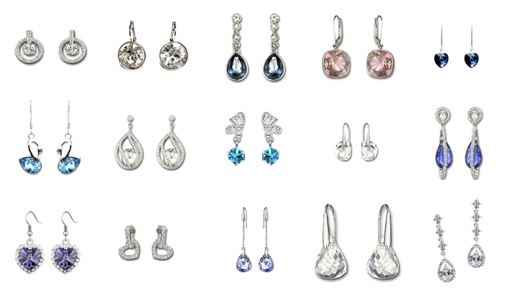 Сережки з кристалами Swarovski (65 фото): золоті і срібні сережки з камінням
