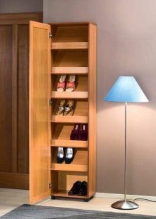 Шафи для взуття в передпокій (61 фото): вузькі і широкі взуттєві шафи, шафи з асиметричними дверима, високі кутові обувниці і інші варіанти