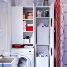 Шафи над пральними машинами у ванній: підлогові і навісні дзеркальні шафи у ванну кімнату, IKEA і інші виробники