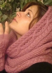 Шапка з косами (78 фото): з градієнтом, з відворотом, з товстої пряжі, з вушками