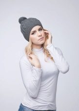 Шапка з косами (78 фото): з градієнтом, з відворотом, з товстої пряжі, з вушками