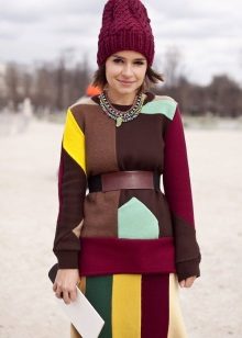 Шапка з косами (78 фото): з градієнтом, з відворотом, з товстої пряжі, з вушками