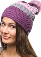 Шапка з відворотом (67 фото): модель зефирка, з англійської гумкою з двома вилогами, з великим широким коміром