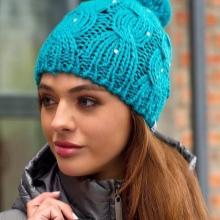 Шапка з візерунком золота коса (83 фото): з тінню, з градієнтом, з об’ємними косами