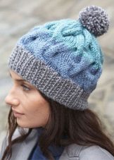 Шапка з візерунком золота коса (83 фото): з тінню, з градієнтом, з об’ємними косами