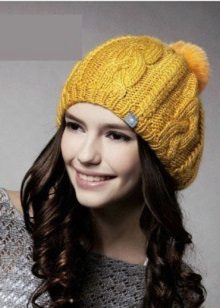 Шапка з візерунком золота коса (83 фото): з тінню, з градієнтом, з об’ємними косами