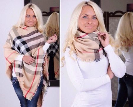 Шарф Барбері (52 фото): оригінальні моделі від Burberry, в клітку, як їх зав’язати, як відрізнити від підробки кашеміровий шарф
