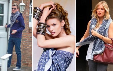 Шарф Луї Віттон (52 фото): оригінальні шарфи та копії від louis vuitton, як зав’язати жіночі моделі, як відрізнити від підробки