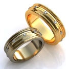 Широкі обручки (57 фото): гладкі парні моделі, оригінальні жіночі весільні кільця