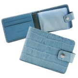 Шкіряні візитниці (61 фото): жіночі кишенькові моделі з логотипом з шкіри для пластикових і дисконтних карт