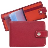 Шкіряні візитниці (61 фото): жіночі кишенькові моделі з логотипом з шкіри для пластикових і дисконтних карт