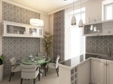 Шпалери для кухні (102 фото): дизайн кухонних шпалер для стін кухні в квартирі, гарні світлі, яскраві й інші варіанти шпалер в інтер’єрі