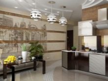 Шпалери для кухні (102 фото): дизайн кухонних шпалер для стін кухні в квартирі, гарні світлі, яскраві й інші варіанти шпалер в інтер’єрі