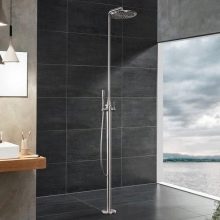 Штанги для душу ванної: різновиди душових настінних тримачів для лійки, огляд брендів Elghansa, Grohe та інших