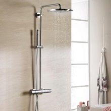 Штанги для душу ванної: різновиди душових настінних тримачів для лійки, огляд брендів Elghansa, Grohe та інших