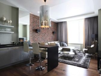 Штори на кухню-вітальню (49 фото): дизайн штор для кухні, суміщеної з вітальнею, з двома вікнами, варіанти фіранок для класичних і сучасних кухонь