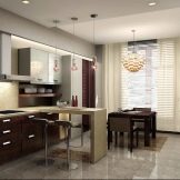 Штори на кухню-вітальню (49 фото): дизайн штор для кухні, суміщеної з вітальнею, з двома вікнами, варіанти фіранок для класичних і сучасних кухонь