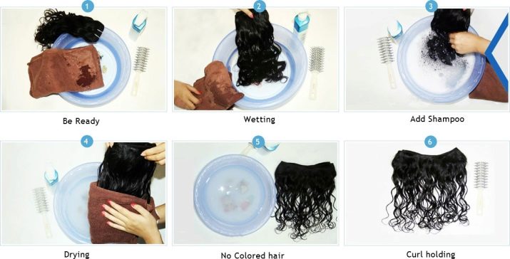 Штучні волосся (34 фото): як їх зробити, завити і укласти спреєм? Види накладних волосся на заколках. Як прибрати блиск з штучного волосся?
