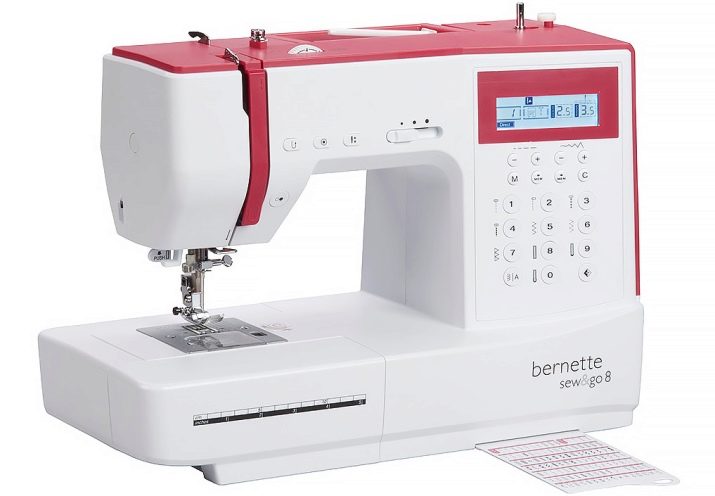Швейна машинка Bernina: нитковтягувач та інші деталі, огляд Bernette Sew&Go 7 і Sew&Go 8, B 33 і B 35, Milan 3 і інших моделей
