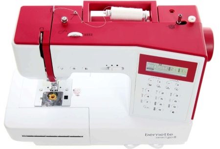 Швейна машинка Bernina: нитковтягувач та інші деталі, огляд Bernette Sew&Go 7 і Sew&Go 8, B 33 і B 35, Milan 3 і інших моделей