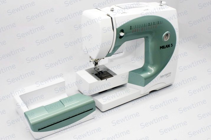 Швейна машинка Bernina: нитковтягувач та інші деталі, огляд Bernette Sew&Go 7 і Sew&Go 8, B 33 і B 35, Milan 3 і інших моделей