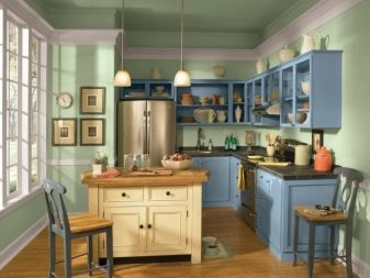 Сині кухні (100 фото): кухонний гарнітур темно-синього кольору та інших відтінків в інтер’єрі кухні. Шпалери яких тонів впишуться в дизайн синьої кухні?