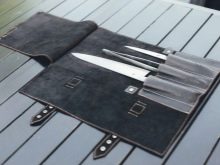 Скрутка для ножів: магнітні чохли для кухарських ножів, сумки і піхви з натуральної шкіри для кухонних ножів кухаря, інші моделі