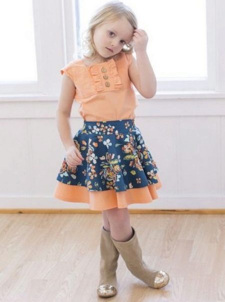 Спідниця сонце для дівчинки: як зшити, на гумці, викрійки, з чим носити
