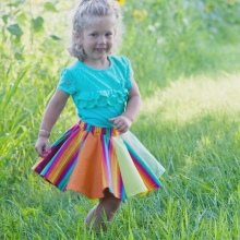 Спідниця сонце для дівчинки: як зшити, на гумці, викрійки, з чим носити