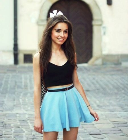 Спідниця сонце для дівчинки: як зшити, на гумці, викрійки, з чим носити