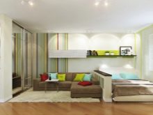 Спальні-вітальні 19-20 кв. м (66 фото): особливості дизайну інтер’єру, варіанти зонування однієї кімнати