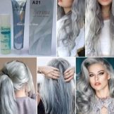 Сріблястий колір волосся (46 фото): як домогтися срібного відтінку? Тонкощі фарбування і модні тенденції