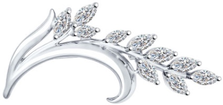 Срібні брошки (90 фото): моделі з натуральними каменями, з сапфіром, бурштином, перлами і хризопразом з срібла