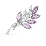 Срібні брошки (90 фото): моделі з натуральними каменями, з сапфіром, бурштином, перлами і хризопразом з срібла