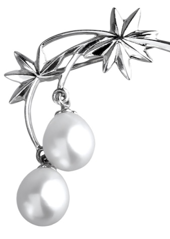 Срібні брошки (90 фото): моделі з натуральними каменями, з сапфіром, бурштином, перлами і хризопразом з срібла