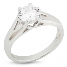 Срібне кільце з фианитом (69 фото): моделі з чорними та зеленими фіанітами з срібла, аметистом і кільце-доріжка з емаллю