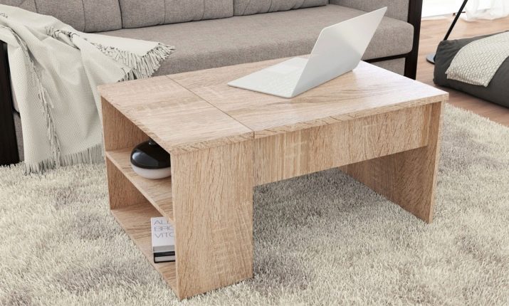 Стіл-трансформер для вітальні (62 фото): розкладні обідні круглі столи і розсувні столи-тумби, складні столи-консолі і інші моделі в зал